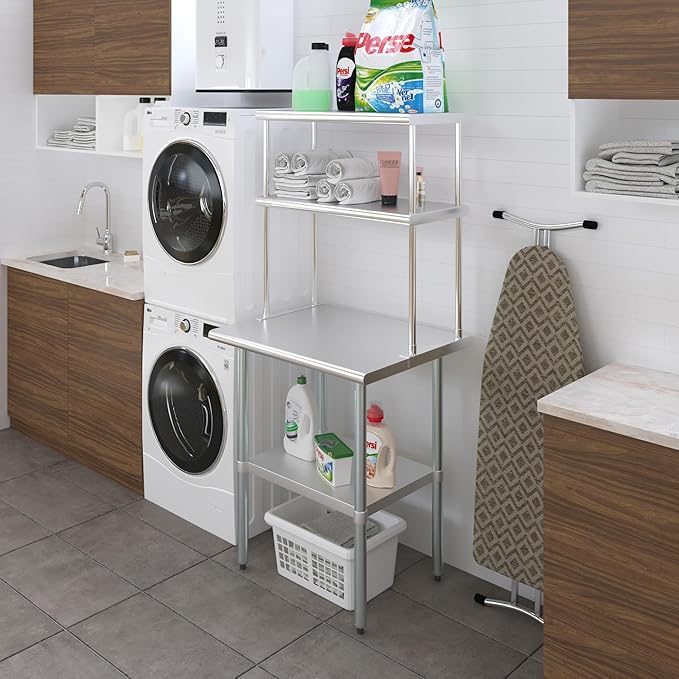 AmGood Double OverShelf Stainless Steel NSF - Many (30" Long x 14" Deep)-Ruum Studio Home