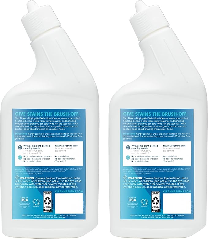 Better Life Natural Toilet Bowl Cleaner, Tea Tree & Peppermint Scent, 24 Fl Oz (Pack of 2)-Ruum Studio Home