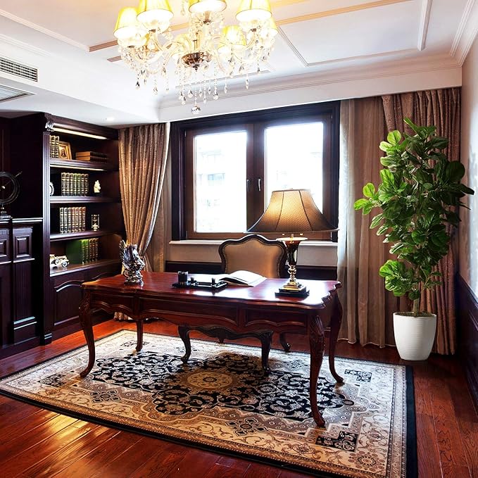 6ft Artificial Fiddle Leaf Fig Tree (72in) with Plastic Nursery Pot Faux Tree, Ficus Lyrata Fake Plant for Office House Farmhouse Living Room Home Decor (Indoor/Outdoor)-Ruum Studio Home