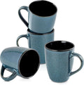 Ceramic Mugs 12oz,Large Ceramic Coffee Cups for Men, Women, Dad, Mom, Modern Coffee Mugs With Handle For Tea,Latte,Cappuccino,Cocoa. (blue 4pack)-Ruum Studio Home