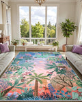 LIVEBOX Jungle Rug 9 x 12 Rug Purple Room Rugs for Bedroom, Soft Washable Area Rugs 9x12 Living Room, Modern Stain Resistant Floor Carpet Play Rugs for Kids Playroom Dining-Ruum Studio Home