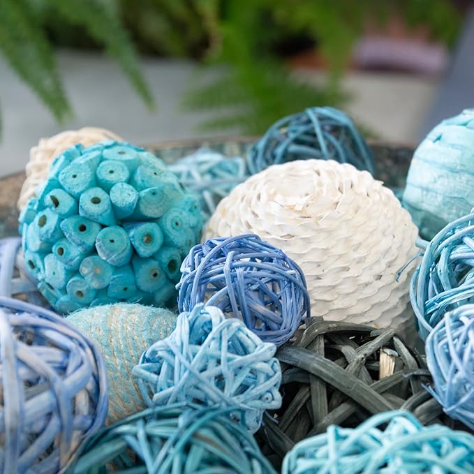 ANDALUCA Decorative Balls Bag Bowl Filler Home Decor (Turqouise Blue)-Ruum Studio Home
