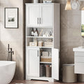 GarveeHome 67" Tall Storage Cabinet, Tall Bathroom Cabinet with 4 Doors and Adjustable Shelves, Freestanding Kitchen Pantry Cabinets, Cupboard for Living Room, Dining Room, Antique White-Ruum Studio Home