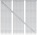 Tandefio 24 Pcs 14 inch Rebar Stakes, 1/2 Inch Diameter Threaded Galvanized Steel Ground Anchors Plant Support Garden Stakes, Heavy Duty Metal Landscape Spikes for Speed Bump Tent-Ruum Studio Home