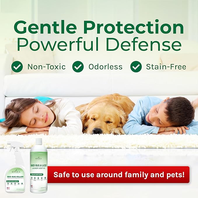 Bed Bug & Lice Elimination Combo Kit - Includes 24 oz lice & Bed Bug Spray and 32 oz Lice & Bed Bug Laundry Additive - Gentle Formula-Ruum Studio Home
