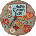 Spoontiques - Garden Décor - Home Sweet Dragonfly Stepping Stone - Decorative Stone for Garden-Ruum Studio Home