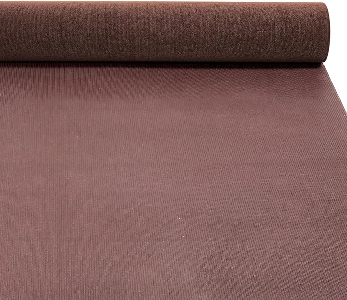 Marine 6 FT x 18 FT Brown Indoor/Outdoor Rug 0.2" Thick - Boat Carpet with Water-Proof TPE Backing, Non-Slide for Home, Patio, Porch, Deck-Ruum Studio Home