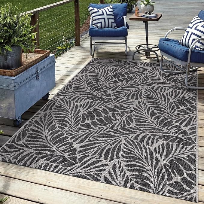 Keen Home Design Terrace Outdoor Area Rug - 6x9 Washable Indoor/Outdoor Rug for Patio, Kitchen, Balcony, Beach, Garden, Deck and Porch, Size: 6'x8'10"-Ruum Studio Home