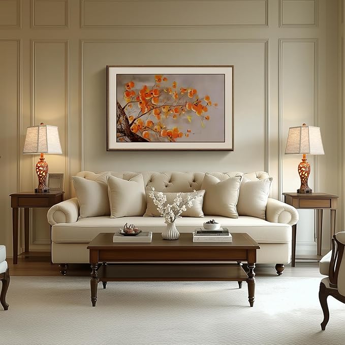 Set of 2 Rustic Table Lamps for Living Room Bedroom, 2 USB Ports 25'' Vintage Farmhouse Desk Lamp with Nightlight, Brown Hollow Out Resin Lamp for End Table (Bulbs Included)-Ruum Studio Home