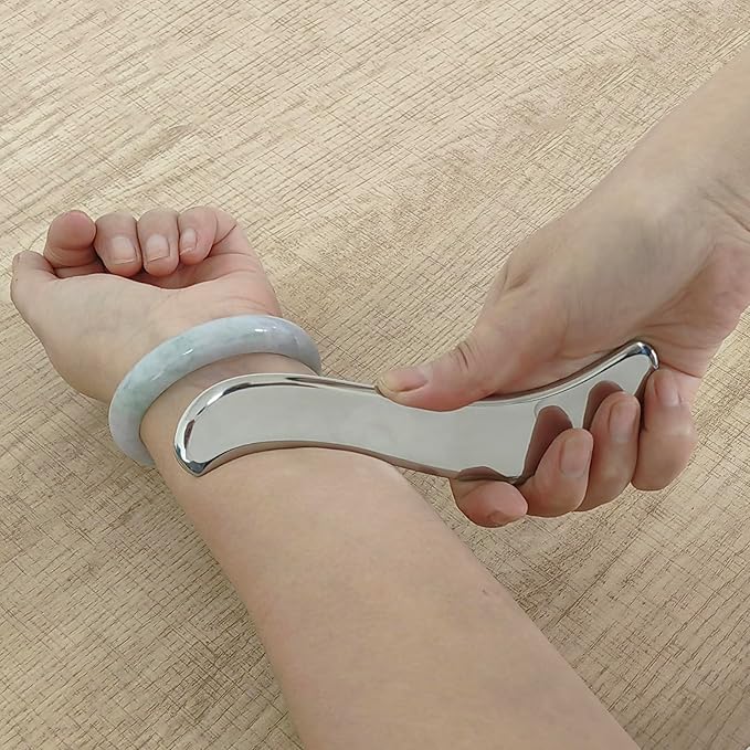 BYYDDIY 6.3 inch Hypoallergenic Titanium Gua Sha Muscle Scraper Tool,Muscle Scraping Tool (S-TI)-Ruum Studio Home