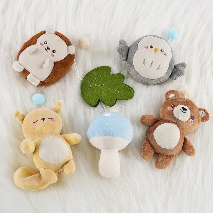 Woodland Crib Mobile – Forest Animals Baby Mobile for Crib with Upgraded 3-Mode Music Box, Blue Nursery Mobiles for Boys & Girls, Fits Standard Cribs, Forest Nursery Decor-Ruum Studio Home