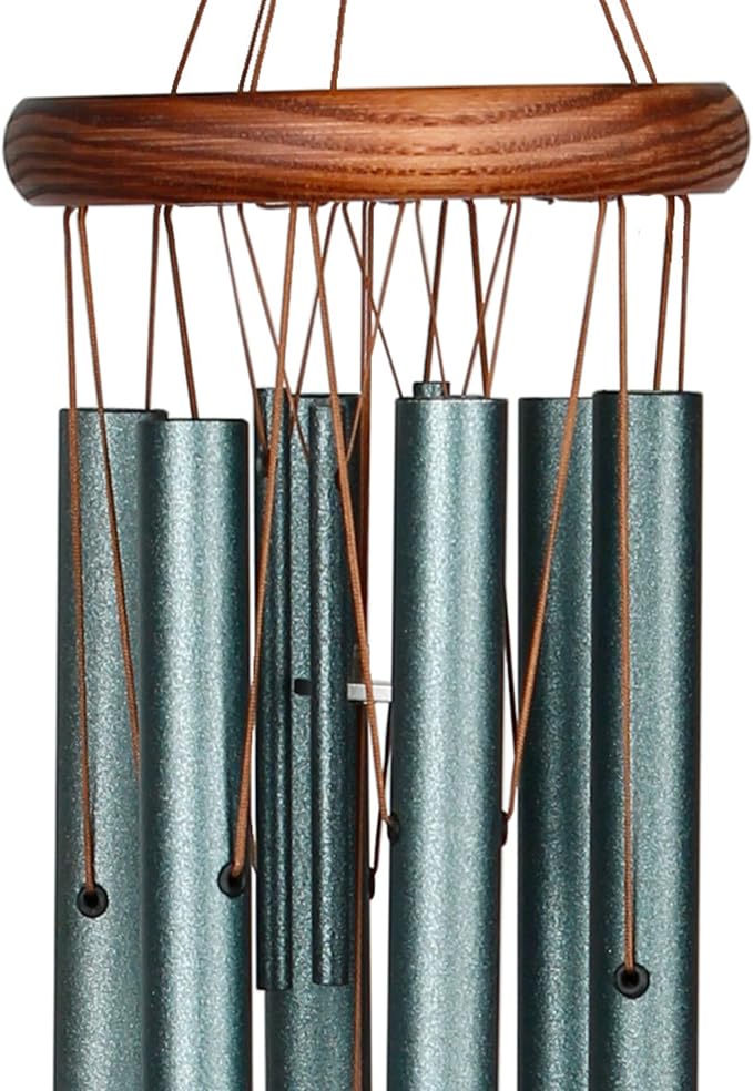 Woodstock Wind Chimes for Outside, Garden, Patio, Porch and Outdoor Decor (32") Pachelbel Canon Chime Green Wind Chime Gifts (PCCG)-Ruum Studio Home