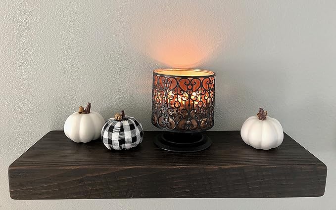 Joel's Antiques 18 Inch Wooden Floating Shelves for Wall - 18x8x2 in - Made of Natural Wood - Short Heavy Duty Rustic Wall Shelves for Bedroom - Perfect for Living Room, Kitchen - Mocha-Ruum Studio Home