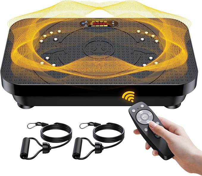 Vibration Plate Exercise Machine, OVANZA Whole Body Vibration Plate for Lymphatic Drainage, Burns Fat, Helps Toning, Weight Loss Shaping Wellness for Home Training Equipment-Ruum Studio Home