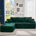Hobestluk Modular Sectional Sofa Couches 108" L-Shape Couch 3 Seat Modular Sofa Memory Foam Sectional Couches for Living Room, Boneless Couch with Oversized Chaise (Green, Left Facing)-Ruum Studio Home