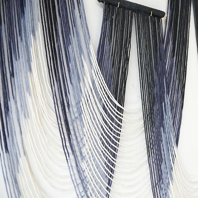 IOWER Large Macrame Wall Hanging Decor Dip-Dyed Macrame Wall Decor Wall Art Craftsmanship Fiber Art Boho Chic Wall Decor Modern For Bedroom Livingroom Backdrop-Ruum Studio Home