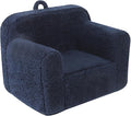 Kids Snuggly-Soft Sherpa Chair, Cuddly Toddler Foam Chair for Boys and Girls, Dark Blue-Ruum Studio Home