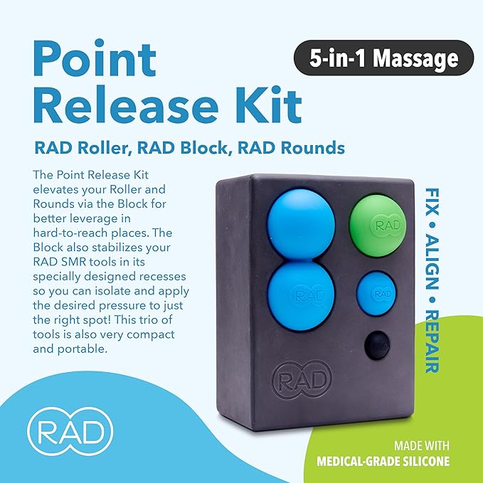 RAD Point Release Kit / 5-in-1 Massage Tool Kit with Block, Massage Balls and Peanut Roller for Self Massage, Mobility and Recovery-Ruum Studio Home