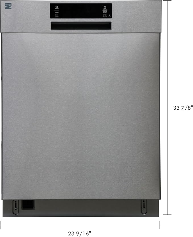 Kenmore 24" Built-in Stainless Steel Tub Dishwasher EasyFlex 3rd, SmartWash, UltraWash Plus, TurboDry, and Adjustable Rack, Energy Star Certified, Fingerprint Resistant-Ruum Studio Home
