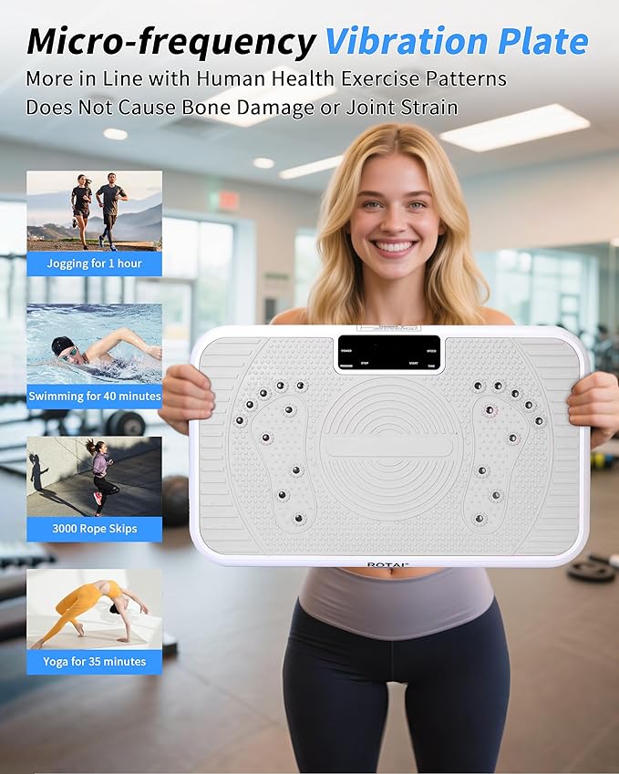Shake Plate Vibration Exercise Machine for Lymphatic Drainage Massager & Weight Loss, 400 lbs Capacity Whole Body Vibrating Plate Workout for Women and Men-Ruum Studio Home
