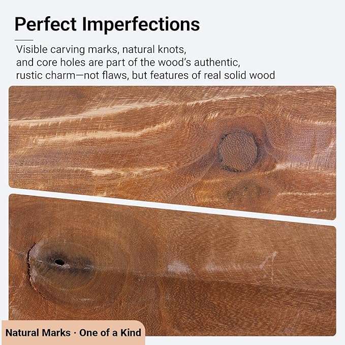 Athaliah Wooden Dough Bowl, Hand Carved Rustic Long Wood Dough Bowls for Decor, Vintage Decorative dough bowl for Table Centerpiece (30 Inch-Brown)-Ruum Studio Home