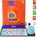 Skywin Laundry Detergent Holder For Eco Box Laundry Soap Dispenser - with Easy-to-Store Package - Less Plastic Liquid Detergent Dispenser (Black)-Ruum Studio Home
