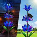 Solar Wind Spinner Outdoor, 63 Inch Metal Wind Spinner Yard Art with LED Lights, Three-Layer Flower Design Pinwheels for Yard and Garden Decor, Solar Garden Decor-Ruum Studio Home