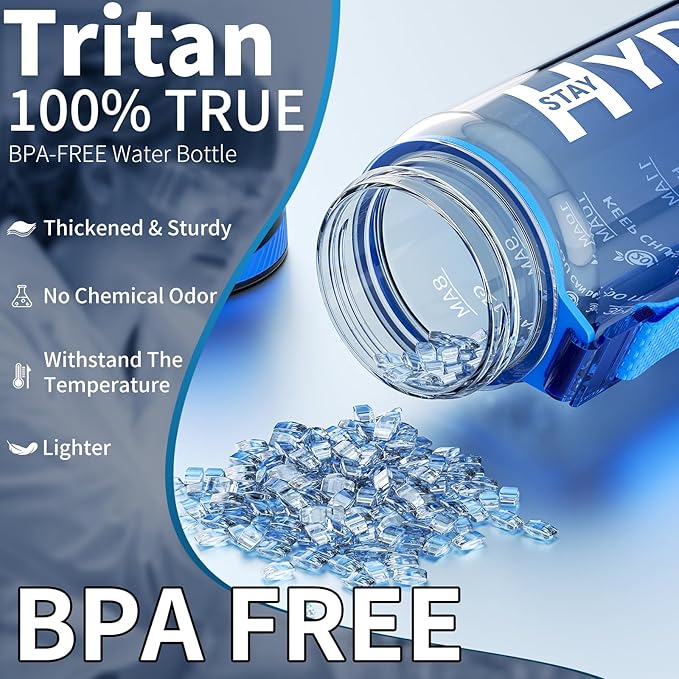 Water Bottle, 32 oz Motivational Water Bottles with Time Marker-Tritan & BPA Free, Sports Water Bottle with Time to Drink & Strap, Wide Mouth, Leakproof -Gift for Christmas Gym Fitness & Outdoor-Ruum Studio Home