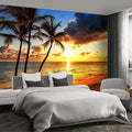Beach Wall murals at Dusk Peel and Stick Sunset Wallpaper for Bedroom Living Room - 108"x157"-Ruum Studio Home