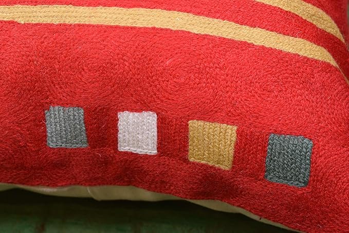 Kandinsky Abstract Pillow Cover - Red, 18x18, Modern, Abstract, Home Decor, Couch, Sofa, Bed, Chair, Loveseat, Living Room, Bedroom, Porch, Outdoors, Office-Ruum Studio Home