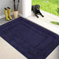PURRUGS Dirt Trapping Door Mat 34" x 59", Non-Slip/Skid Machine Washable Entryway Area Rug, Dog Doormat, Super Absorbent Welcome Mat for Muddy Wet Shoes and Paws, Navy Blue-Ruum Studio Home