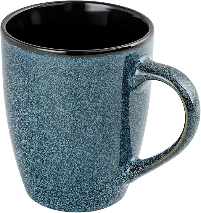 Ceramic Mugs 12oz,Large Ceramic Coffee Cups for Men, Women, Dad, Mom, Modern Coffee Mugs With Handle For Tea,Latte,Cappuccino,Cocoa. (Blue 1 Pack)-Ruum Studio Home