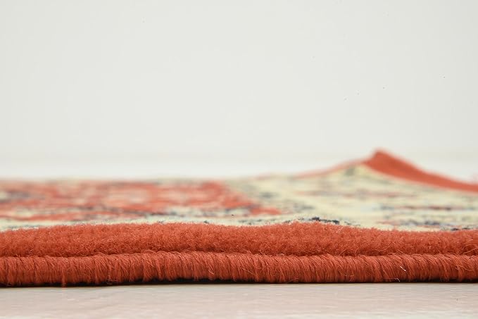 Unique Loom Sialk Hill Collection Area Rug - Washington (3' x 16' 5" Runner Terracotta/Cream)-Ruum Studio Home