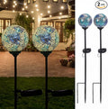 VCUTEKA Mosaic Solar Light, Solar Garden Decorative Lights Outdoor Waterproof LED Pathway Stake Light for Landscape Patio Yard Deck Walkway Decoration, 2 Pack-Ruum Studio Home