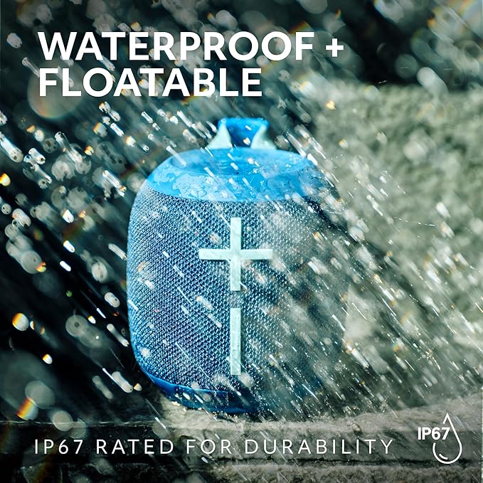 Ultimate Ears WONDERBOOM 4 Waterproof Bluetooth Outdoor Speakers with Big Bass & 360-Degree Sound, Dustproof Floating Wireless Speaker, 131ft Range - Black-Ruum Studio Home