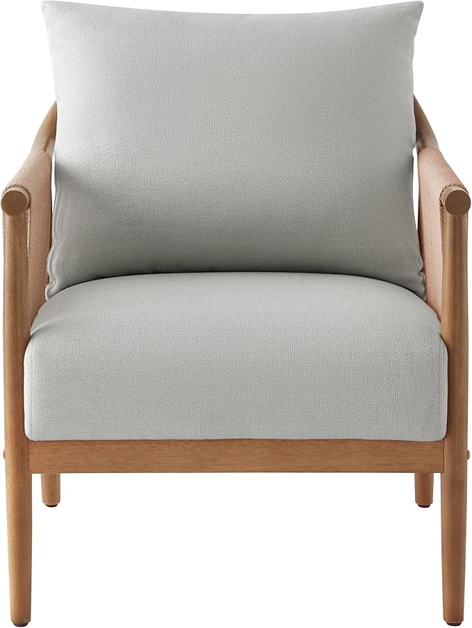 CHITA Braid Armchair, Modern Accent Chair for Living Room, Light Grey-Ruum Studio Home