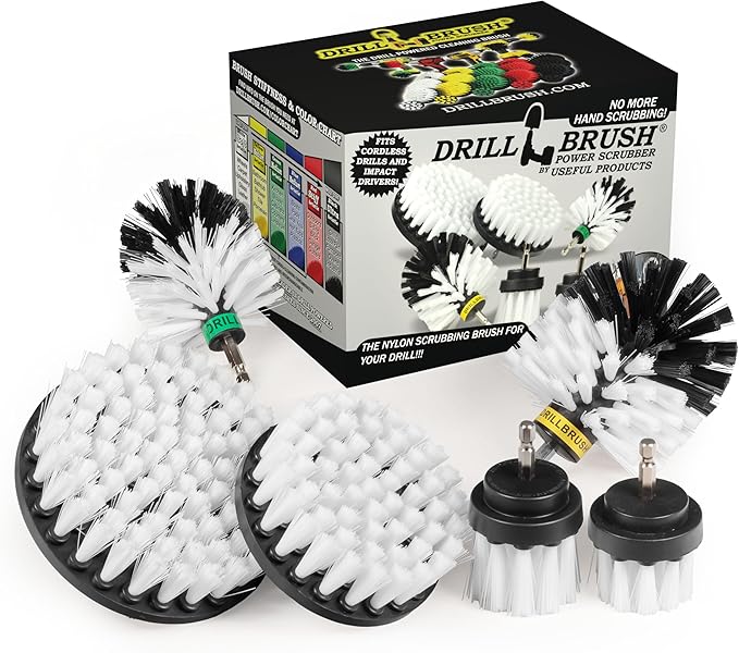 Drill Brush – Ultimate Car Wash Kit - Cleaning Supplies – Car Carpet - Truck Accessories - Wheel Brush - Motorcycle Accessories - Car Mats - Spin Brush - Interior Leather, Vinyl, Upholstery, Fabric-Ruum Studio Home