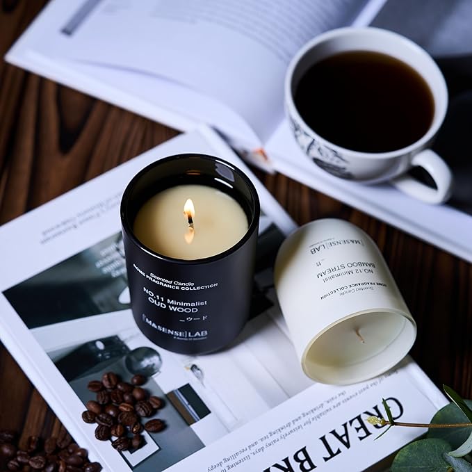 M&SENSE Natural Soy Candle| City Oasis | 16.6 oz, 95H Burn | Minimalist Scented Candle for Relaxation, Gifting, Home Décor | for Bedroom, Office, Party Large-Ruum Studio Home