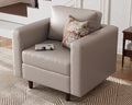 Faux Leather Oversized Accent Chair with Storage Deep Seat Single Sofa Large Reading Armchair for Living Room Bedroom Office Whitesand-Ruum Studio Home