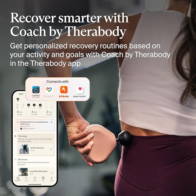 TheraGun Mini (3rd Generation) by Therabody – Ultra-Portable Massage Gun and Travel Essential for Fast, Effective Pain and Tension Relief Anywhere (Desert Rose)-Ruum Studio Home