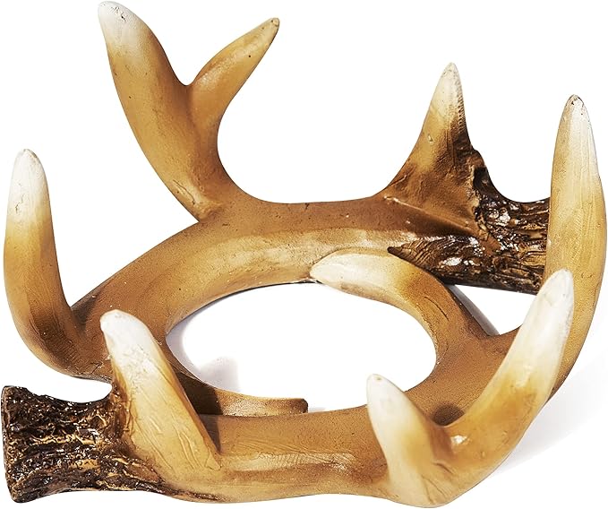 Deer Antlers Coaster Set of 6 – Handcrafted Deer Antler Decor and Man Cave Gifts for Men - 6 Full Size Deer Antlers Coasters for Man Cave Décor-Ruum Studio Home