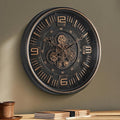 20in Large Real Moving Gears Wall Clock for Living Room, Battery Operated Wall Clocks Decorative Vintage, Home Office Clock, Gift for Family, Friends-Ruum Studio Home