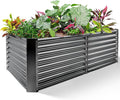Land Guard 6×3×2 ft Galvanized Raised Garden Bed Kit, Galvanized Planter Raised Garden Boxes Outdoor, Large Metal Raised Garden Beds for Vegetables(Grey)…-Ruum Studio Home