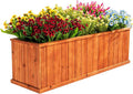 IDZO Wooden Window Box 40 in, Spacious Wooden Planter Boxes with Convenient Drainage Holes, Durable Oil Coated Window Box for Flowers & Plants, Decor Garden, Balcony, Backyard, Easy Assembly-Ruum Studio Home