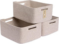 Large Storage Baskets for Shelves, Closet Organizers Bins for Clothes Blanket Towels, Baby Nursery, Toy Baskets Box, Woven Rope Baskets, 17 x 13 x 7.5”, 3 Packs Mixed Brown-Ruum Studio Home