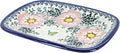 Blue Rose Polish Pottery Apple Blossom Small Rectangular Serving Platter-Ruum Studio Home
