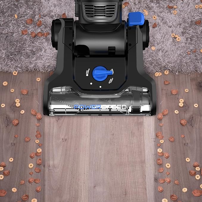 Eureka PowerSpeed Lightweight Upright Vacuum Cleaner for Carpet and Hard Floor, Powerful Bagless Upright Vacuum Cleaner for Home Pets, NEU181A, Blue-Ruum Studio Home