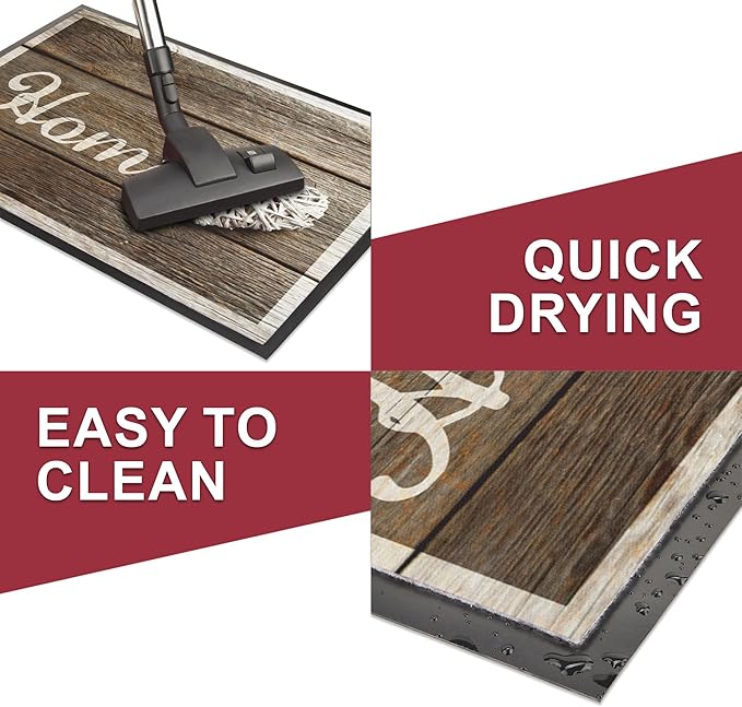 Floor Mat - for Indoor and Outdoor Use - Doormat - Non-Slip - Front Door Shoe Scraper - Size: 17x29-Ruum Studio Home