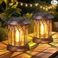 WdtPro Solar Lanterns Outdoor Hanging 2 Pack, Upgraded Bright Solar Lantern Lights Outdoor Waterproof, Solar Powered Lantern Over 12Hrs Hanging Lights for Outside Garden Yard Patio Decor (Copper)-Ruum Studio Home