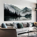 TAIJXAGSG Canvas Wall Art Decor Prints Natural Modern Wall Art Landscape Wall Decorations Mountain Lake View Artwork Pictures For Bedroom Kitchen Office Apartment Decorations 20"×40"-Ruum Studio Home